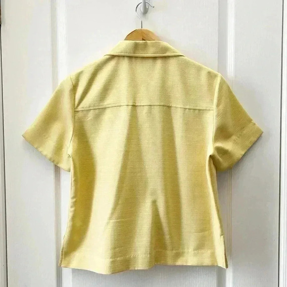 Vintage Pantsuit Blazer Trousers Matching Set Yellow Size 8 Petite - Picture 4 of 16